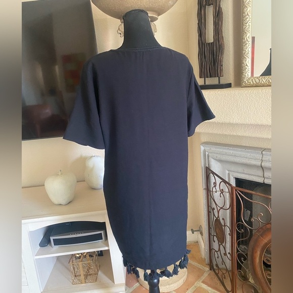 FATE Tassel Hem Black Shift Dress w/Pockets Womens Size Medium Dark Lolita Goth - Picture 10 of 10